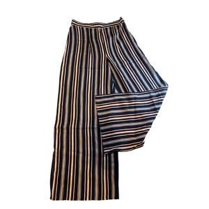 "Live to‎ be spoiled" wide leg striped pants, high rise